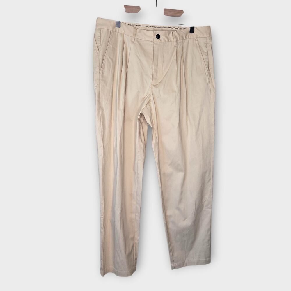 Radmor James Pleated Crop Pant Gold Wheat Tan Performance Men's 34